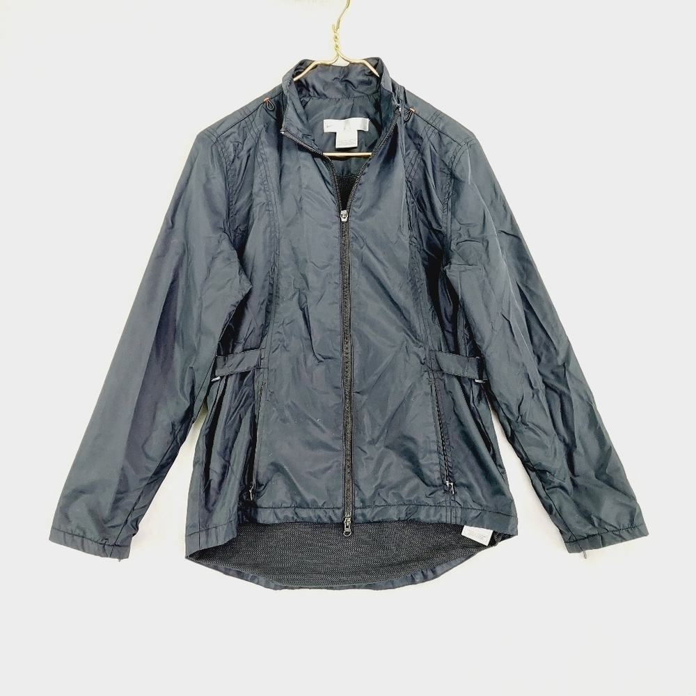 Nike Kids Black Polyester Casual Waterproof Rain Windbreakers Coat P6044